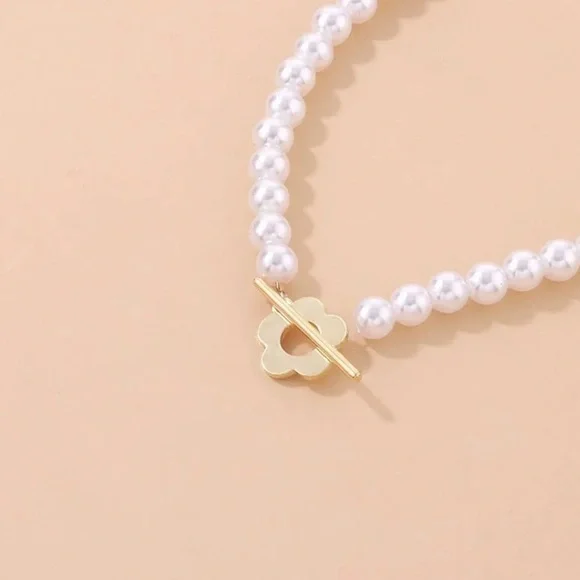 Vintage NWT Boutique Glass crystal pearl beaded & gold statement elegant choker - Picture 6 of 7